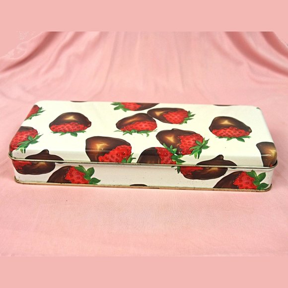Vintage Department 56 Sweets Chocolate Strawberries Tin Trinket Storage Gift Box - Picture 3 of 7